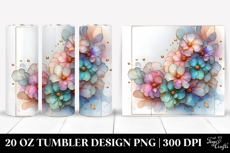 Glossy Impatiens, Watercolor 20 Oz Tumbler