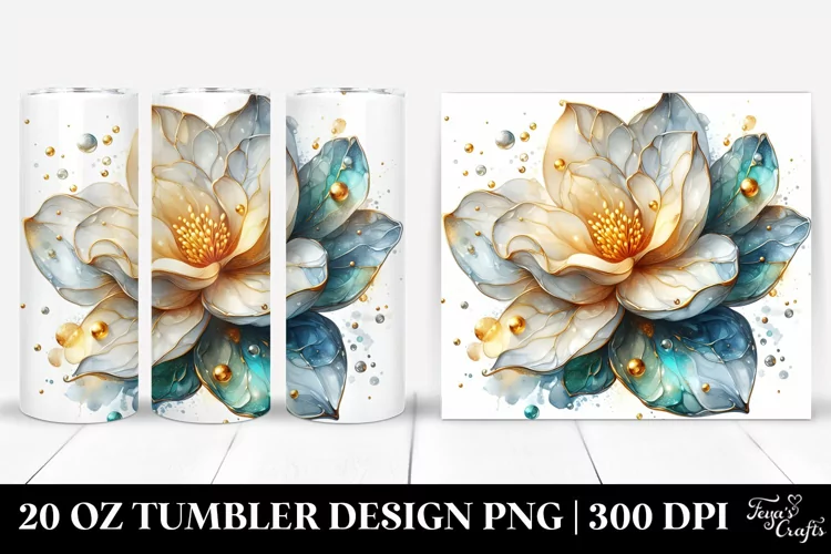 Abstract Shiny Gardenia | 20 Oz Tumbler