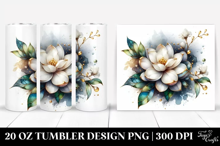 Abstract Shiny Gardenia | 20 Oz Tumbler