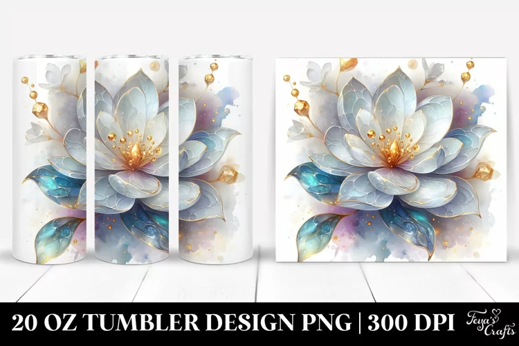 Abstract Shiny Gardenia | 20 Oz Tumbler