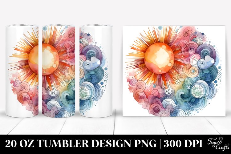 Colorful Abstract Pastel Sun | 20 Oz Tumbler