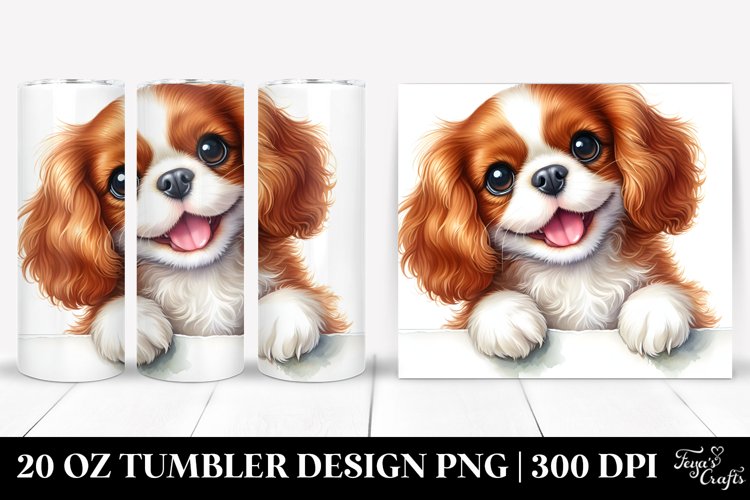 Enthusiastic Baby Cavalier King | 20 Oz Tumbler example image 1