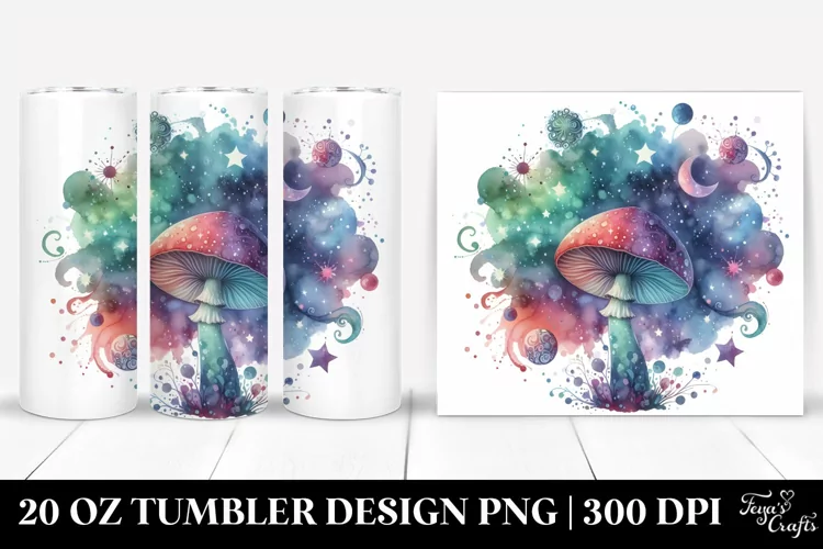 Colorful Magical Mushroom Tumbler