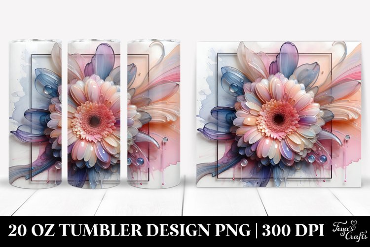 Abstract Pastel Gerbera Tumbler