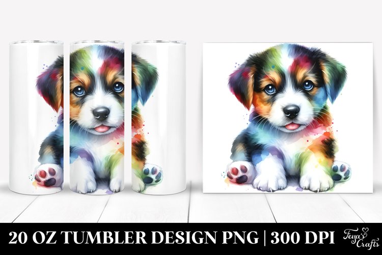 Colorful Puppy Tumbler example image 1