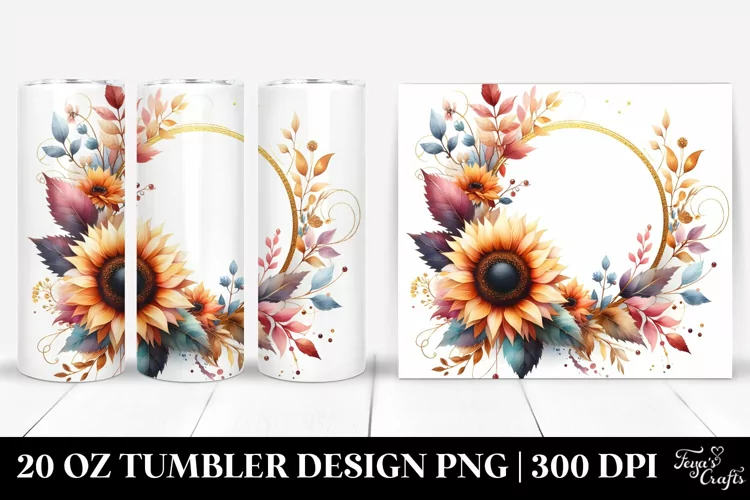 Vibrant Small Sunflower Horizontal Frame 20 Oz Tumbler