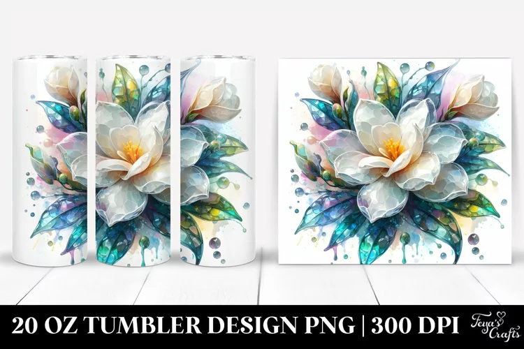 Shiny Gardenia Material 20 Oz Tumbler