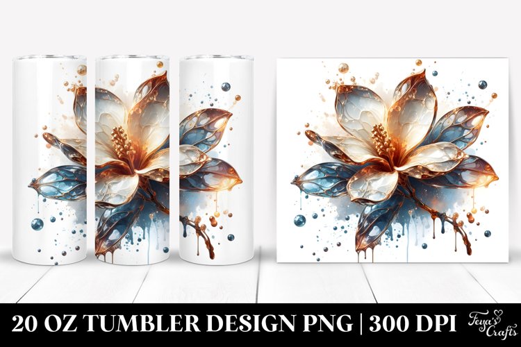 Shiny Gardenia Material 20 Oz Tumbler example image 1