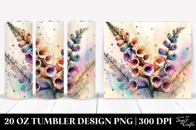 Stained Foxglove Design | 20 oz Tumbler example image 1