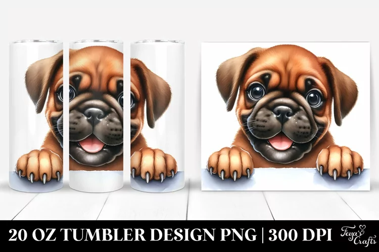 Cute Bullmastiff Painting | 20 oz Tumbler