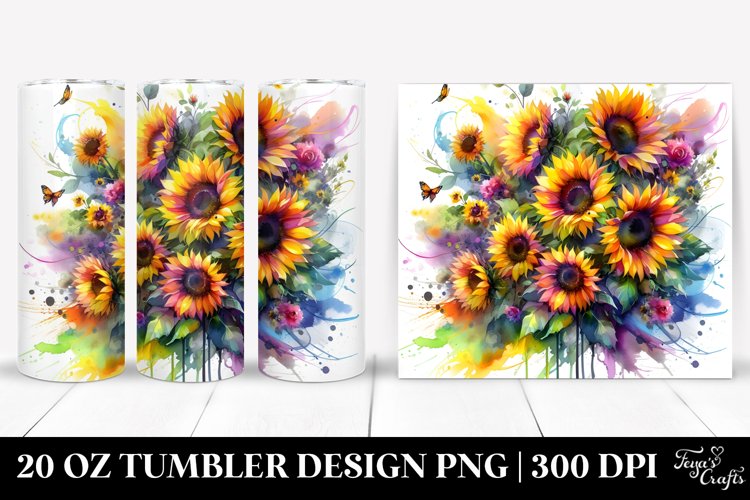 Watercolor Sunflower Clipart Image 23