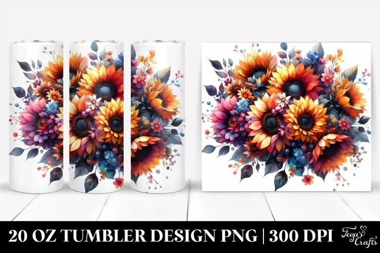 Vibrant Sunflower Bouquet Tumbler