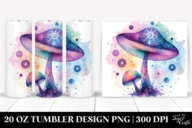 Magical Celestial Mushroom | 20 Oz Tumbler example image 1