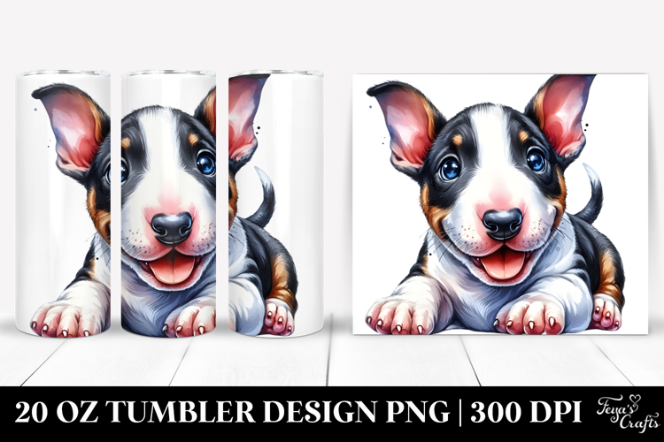 Happy Bull Terrier, 20 Oz Tumbler