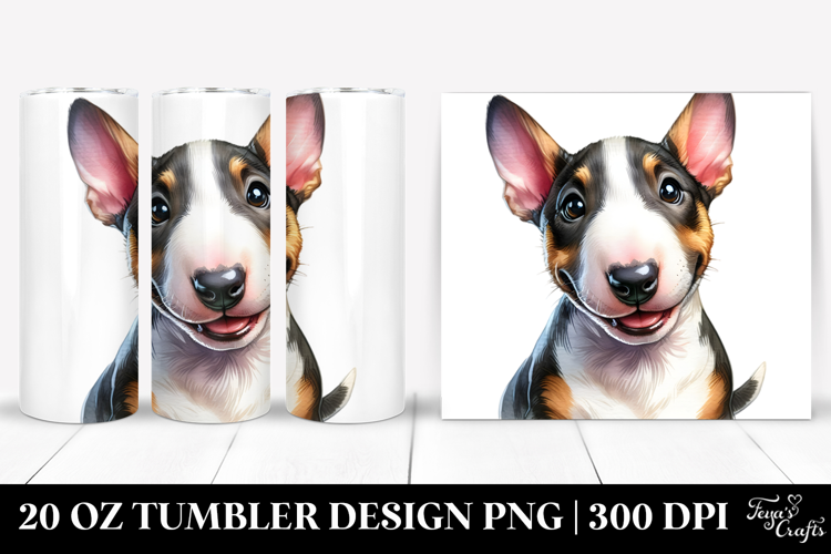 Happy Bull Terrier, 20 Oz Tumbler