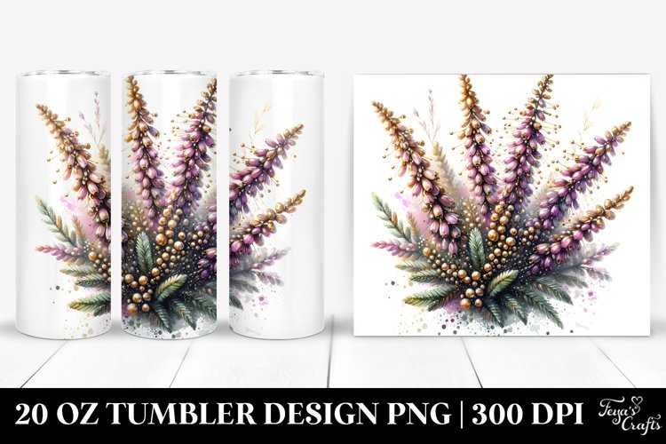 Detailed Heather with Golden Insertions | 20 Oz Tumbler example image 1