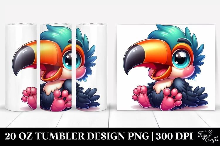 Colorful Crazy Baby Toucan | 20 Oz Tumbler