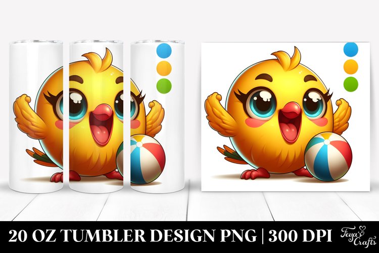 Colorful Crazy Baby Canary | 20 Oz Tumbler example image 1