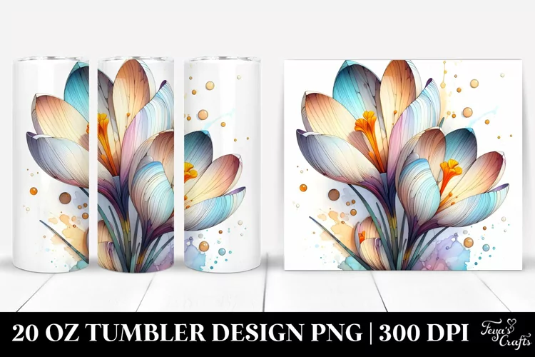 Elegant Crocus Stained 20 Oz Tumbler