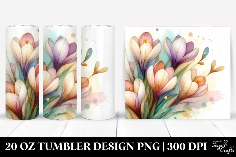 Elegant Crocus Stained 20 Oz Tumbler