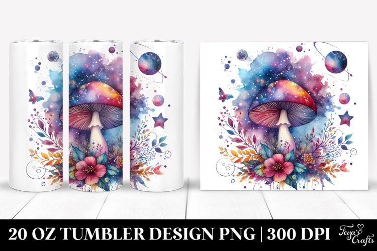 Colorful Magical Mushroom | 20 Oz Tumbler example image 1