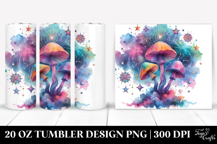 Colorful Magical Mushroom | 20 Oz Tumbler example image 1