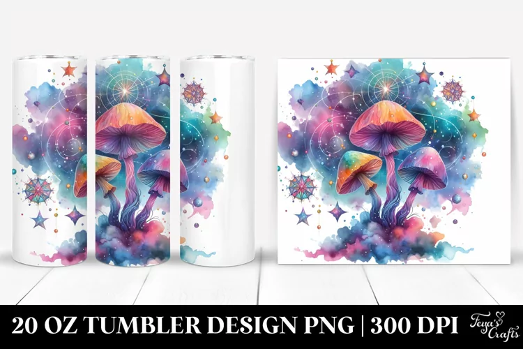 Colorful Magical Mushroom | 20 Oz Tumbler