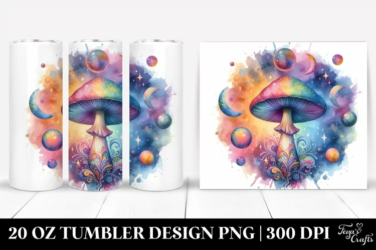 Colorful Magical Mushroom | 20 Oz Tumbler