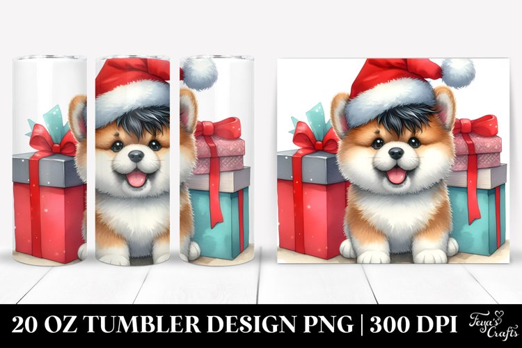 Joyful Akita 20 Oz Tumbler example image 1