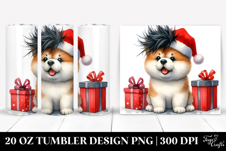 Vibrant Akita 20 Oz Tumbler example image 1
