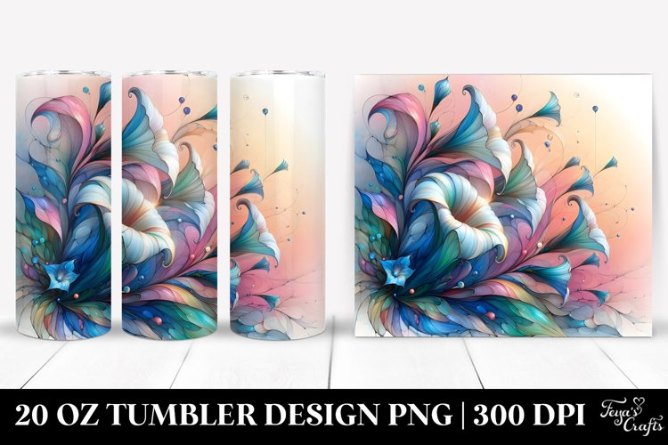 Shiny Morning Glory 20 Oz Tumbler example image 1