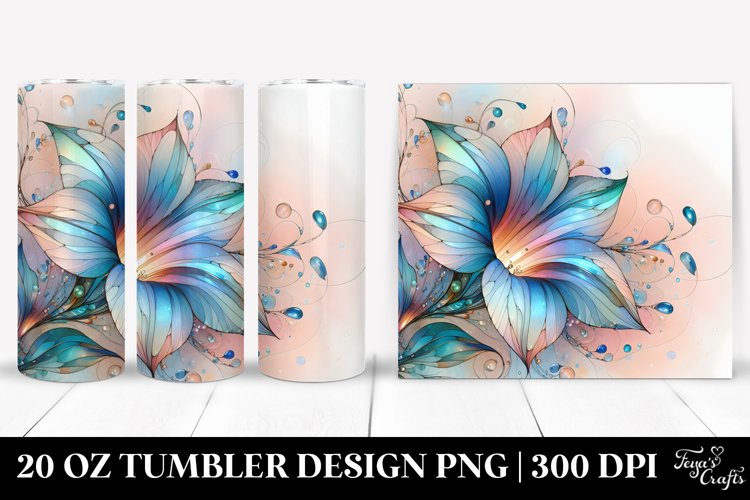 Shiny Morning Glory 20 Oz Tumbler example image 1