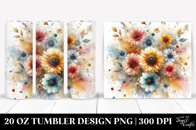 Watercolor Sunflower Clipart Image 7