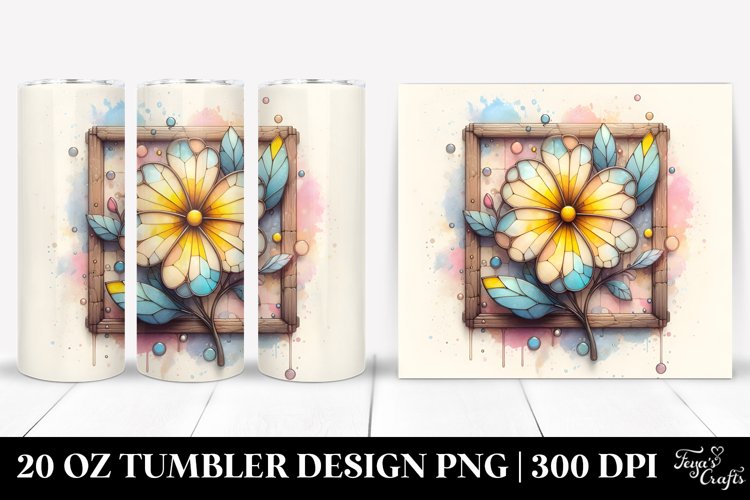 Stained Primrose 20 Oz Tumbler example image 1