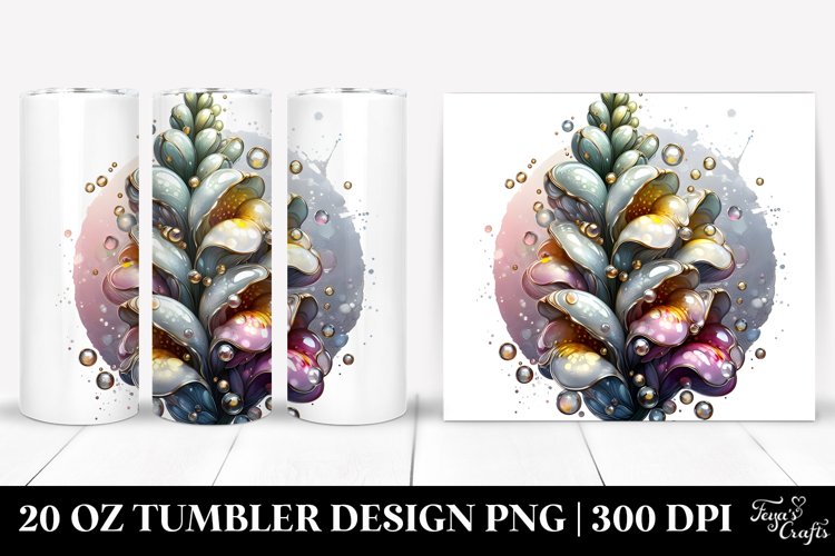 Glossy Snapdragon with Golden Insertions | 20 Oz Tumbler example image 1