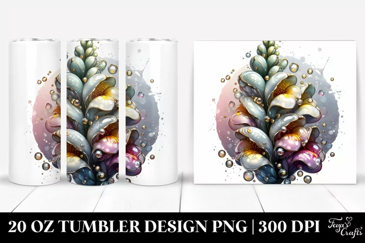 Glossy Snapdragon with Golden Insertions | 20 Oz Tumbler