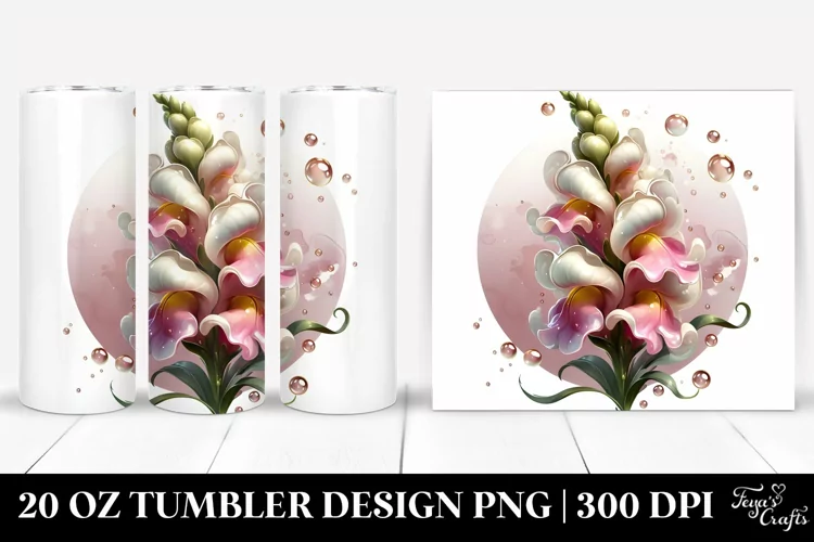 Glossy Snapdragon with Golden Insertions | 20 Oz Tumbler