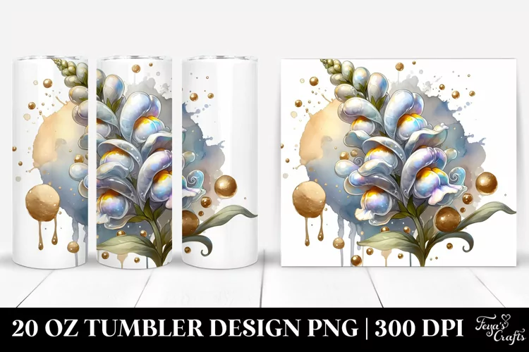 Glossy Snapdragon with Golden Insertions | 20 Oz Tumbler