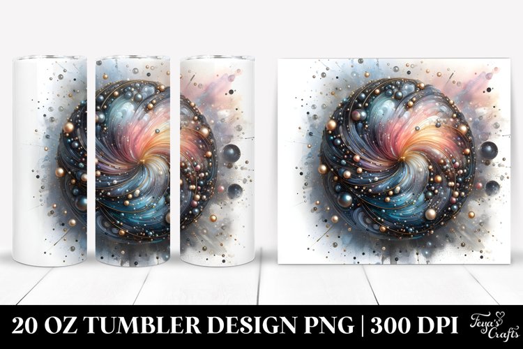 Abstract Glossy Cosmos | 20 Oz Tumbler example image 1