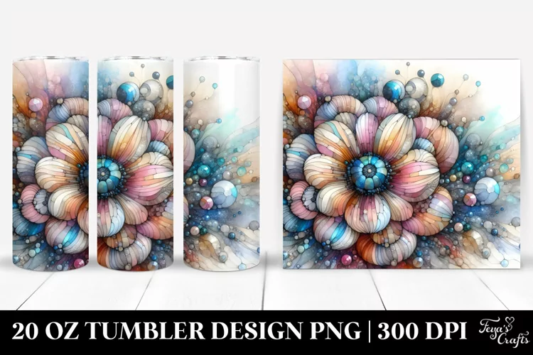 Abstract Stained Anemone 20 Oz Tumbler