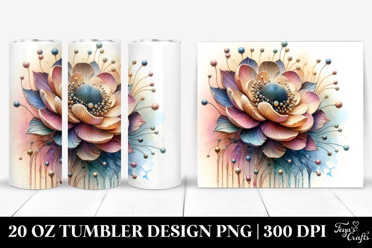 Abstract Stained Anemone 20 Oz Tumbler example image 1
