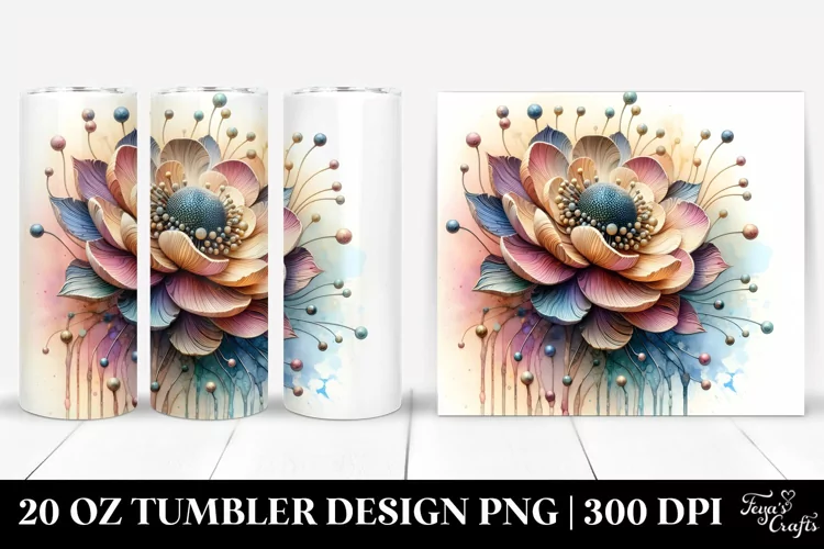 Abstract Stained Anemone 20 Oz Tumbler