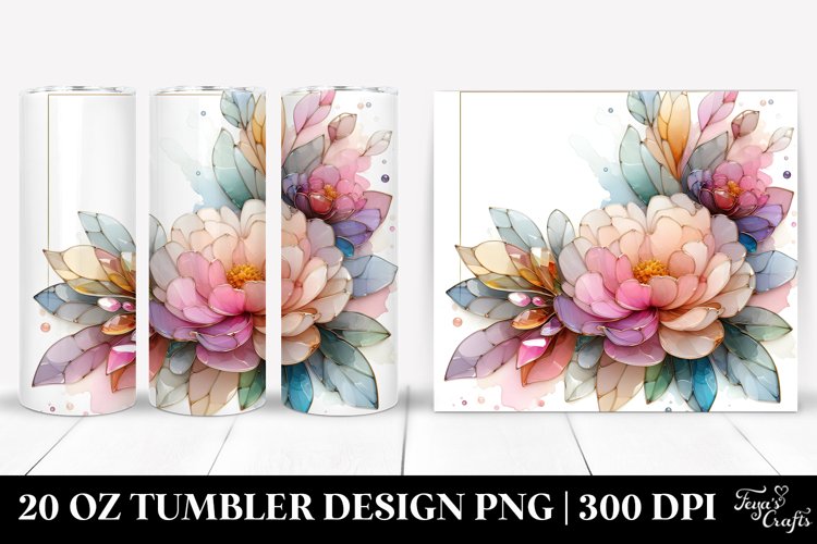 Shiny Peonies 20 Oz Tumbler example image 1
