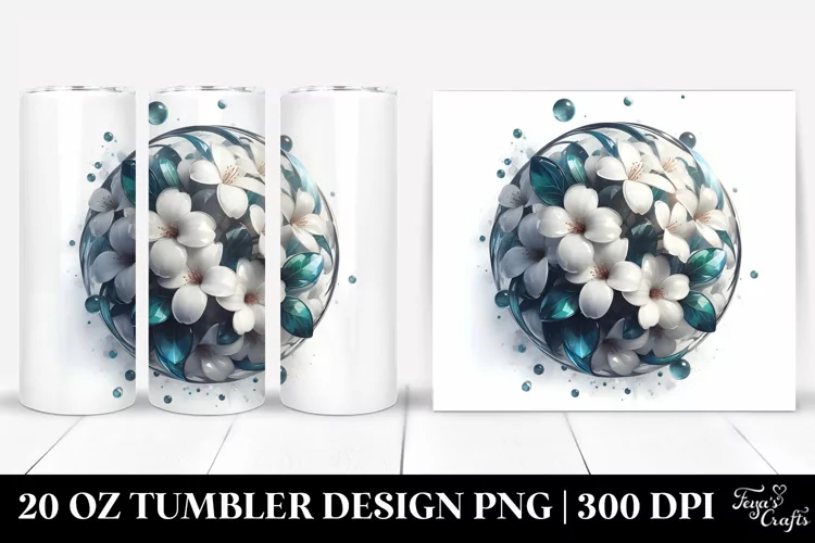 Abstract Shiny Jasmine | 20 Oz Tumbler