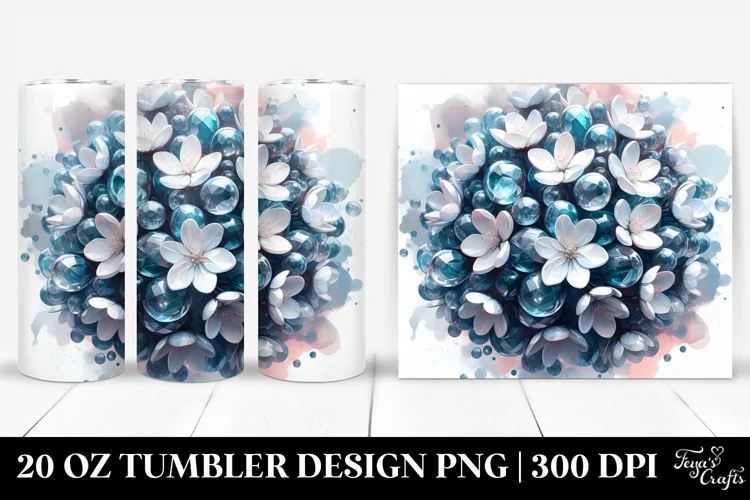 Abstract Shiny Jasmine | 20 Oz Tumbler