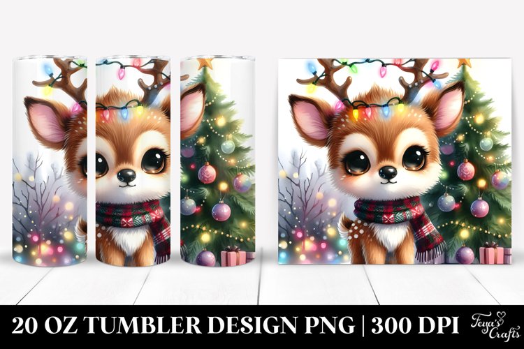 Baby Deer with Vibrant Colors 20 Oz Tumbler