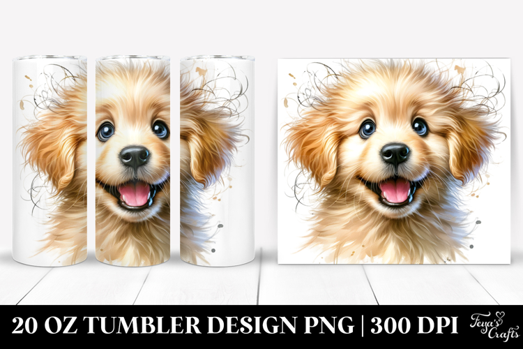 Happy Golden Retriever, 20 Oz Tumbler
