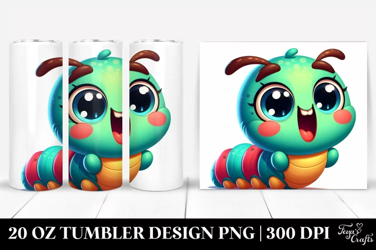Cute Cartoon Baby Caterpillar | 20 Oz Tumbler
