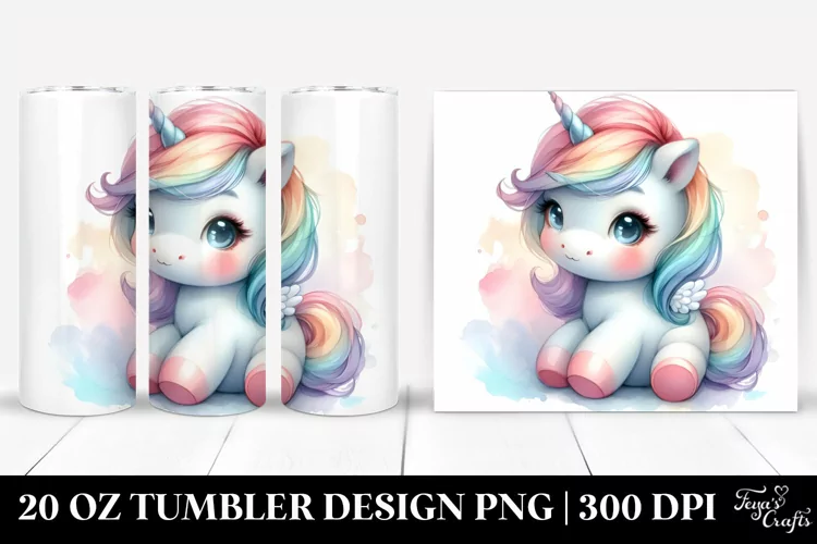 Cute Baby Unicorn in Style | 20 Oz Tumbler