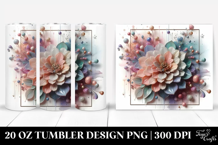 Abstract Glossy Zinnia 20 Oz Tumbler